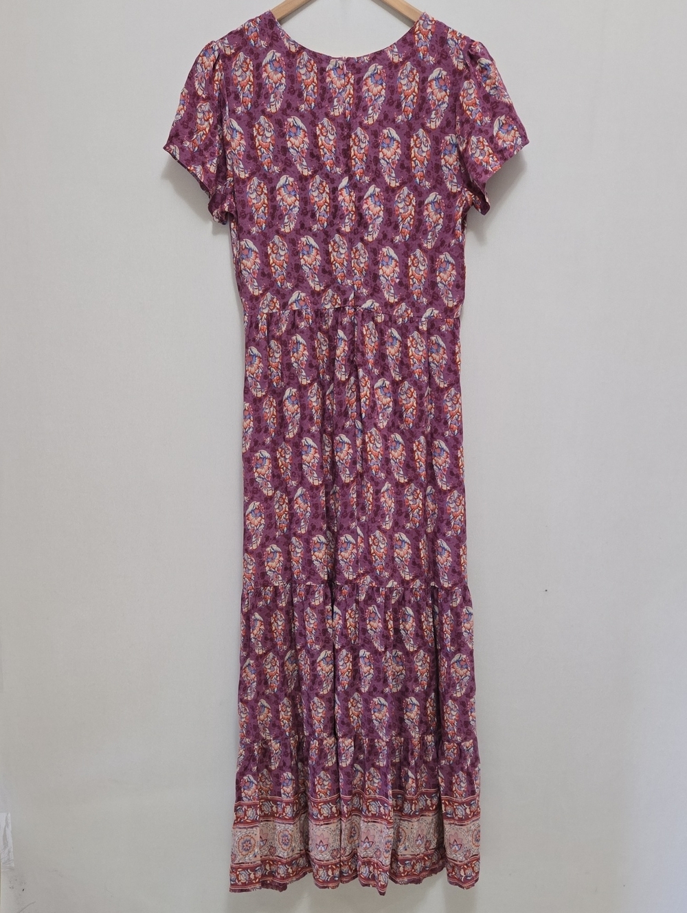 Natural Life Evangeline V-Neck Maxi Dress SIze L Purple Floral - Picture 6 of 16